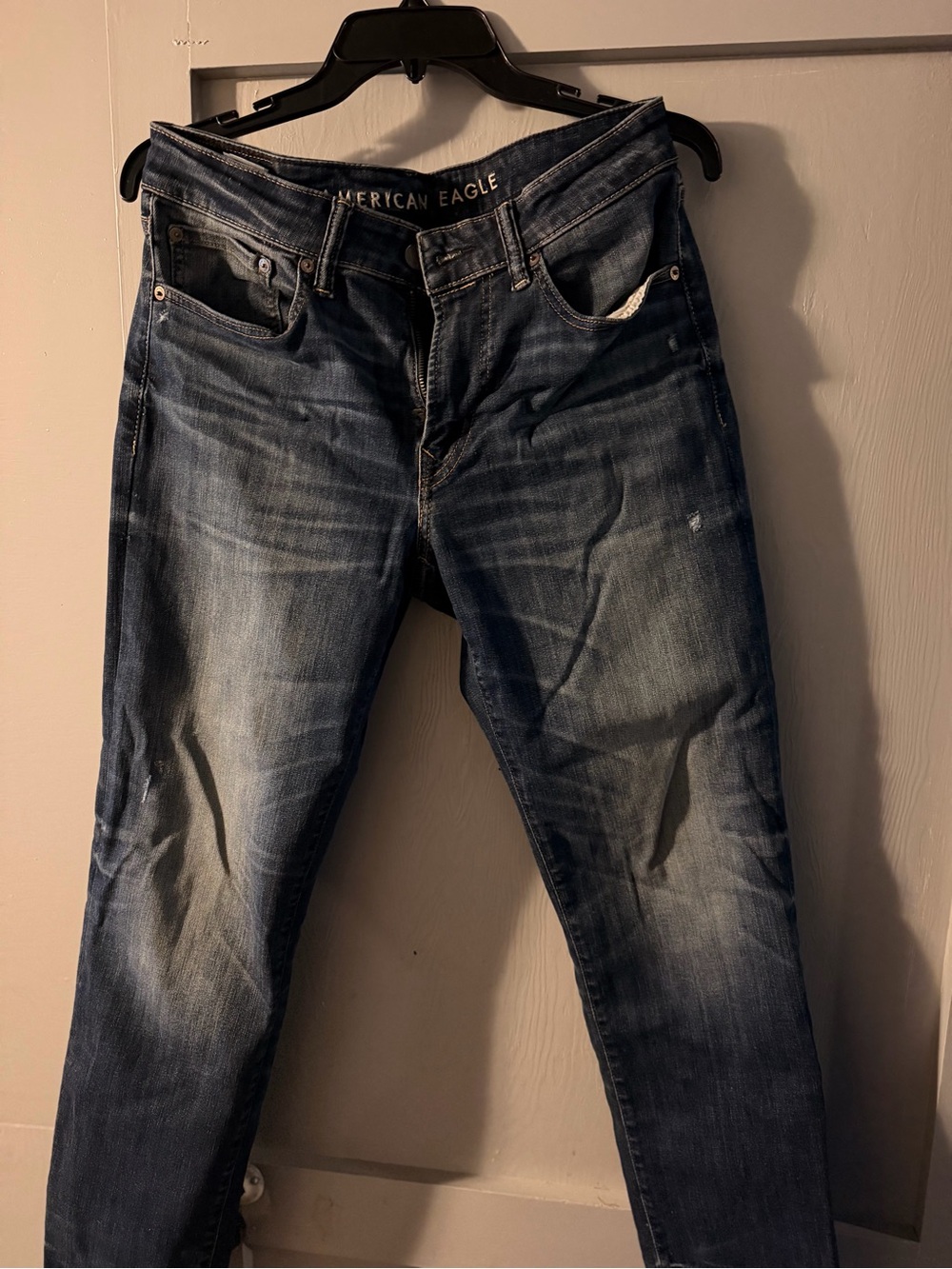 American Eagle Outfitters Men's Blue Washed Slim Jeans 31 x 32